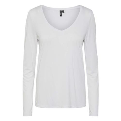 Lange mouwen T-shirt Pieces , White , Dames