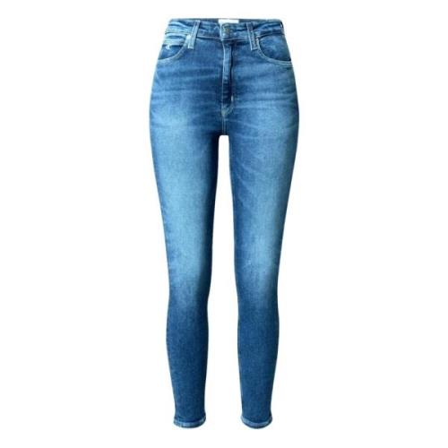 Hoge Taille Skinny Enkel Jeans Calvin Klein Jeans , Blue , Dames