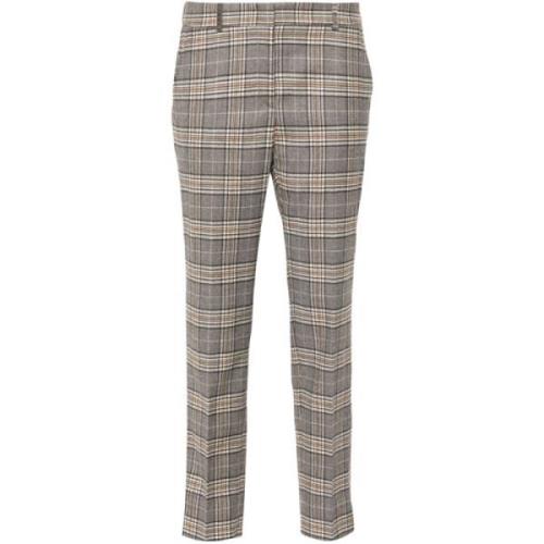 Wollen Blend Tartan Check Broek Peserico , Multicolor , Dames