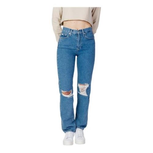 Blauwe effen dames jeans Calvin Klein Jeans , Blue , Dames