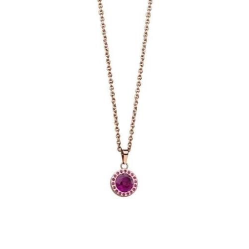 Arctic Symphony Rosé Goud Ketting Bering , Purple , Dames