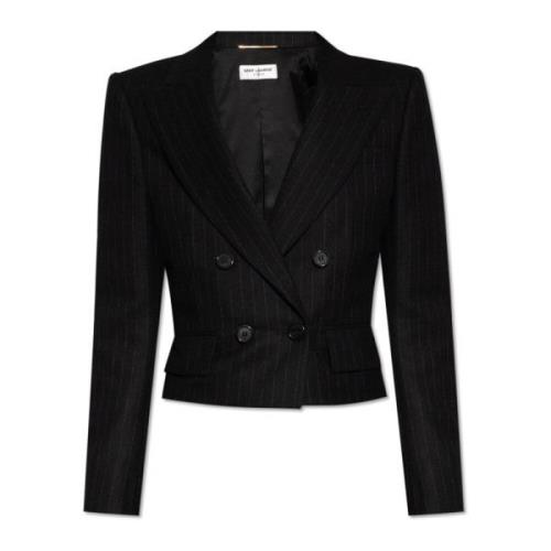 Cropped blazer Saint Laurent , Black , Dames