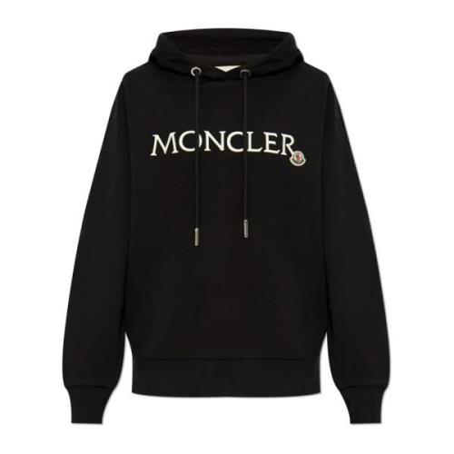 Hoodie Moncler , Black , Dames