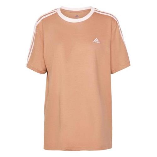 3 Strepen T-shirt Adidas , Brown , Dames