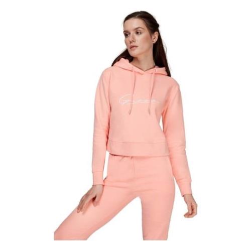 Dottie Hooded Sweats Hoodie Guess , Pink , Dames