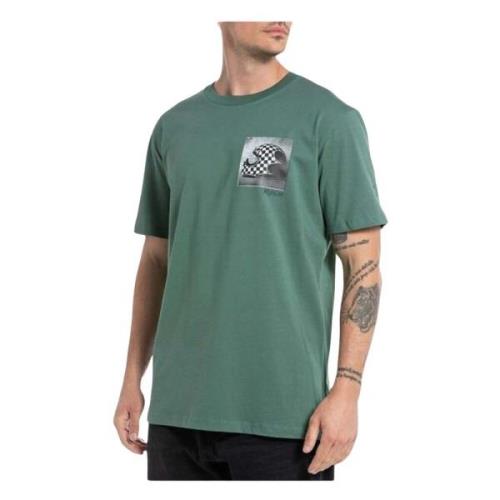 T-Shirt T-shirt Replay , Green , Heren