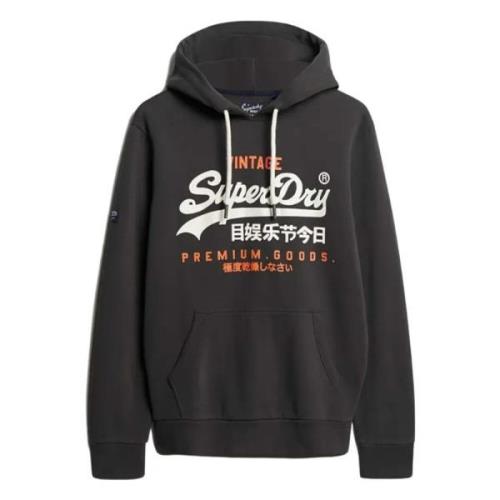 Vintage Logo Heritage Hoodie Superdry , Black , Heren