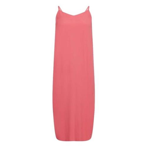 Essential Cami Midi Jurk Tommy Jeans , Pink , Dames