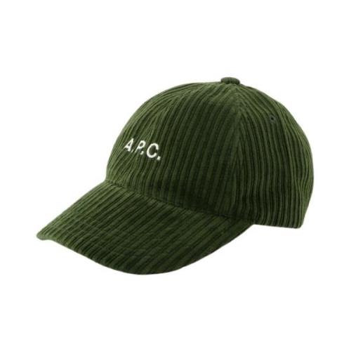 Groene Katoenen Charlie Cap A.p.c. , Green , Unisex