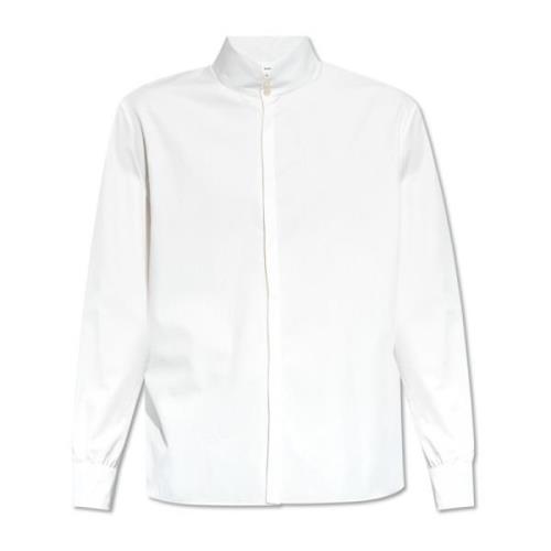 Overhemd met opstaande kraag Saint Laurent , White , Heren