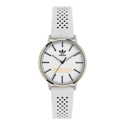 Code One Siliconen Analoge Horloge Adidas , White , Unisex