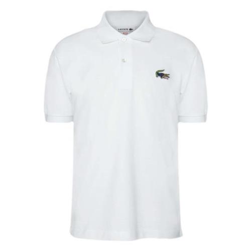 Klassieke Synthetische Polo Shirt Lacoste , White , Heren