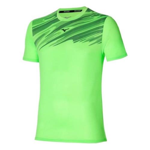 Kern Grafisch Tee T-shirt Mizuno , Green , Heren