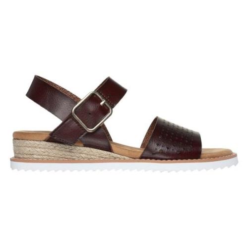 Woestijnkus - Zonnige Sandalen Skechers , Brown , Dames