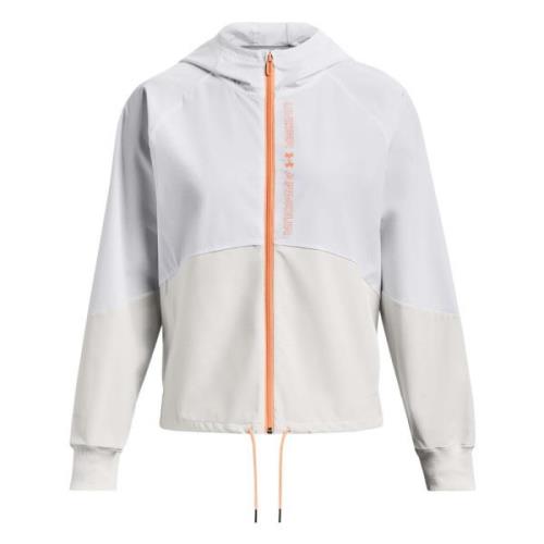 Geweven volledige rits jas Under Armour , White , Dames