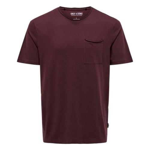 T-shirt Only & Sons , Purple , Heren