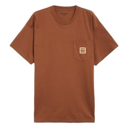 Field Pocket T-shirt Carhartt Wip , Brown , Heren