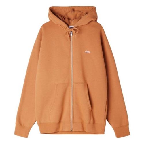 Hoodie Obey , Brown , Heren