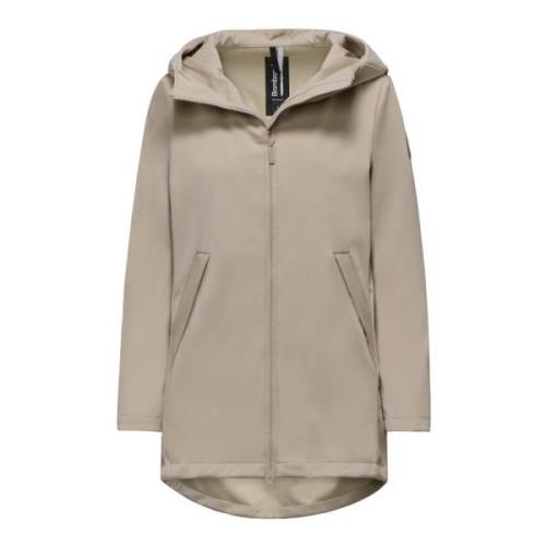 Softshell Parka met Capuchon BomBoogie , Beige , Dames