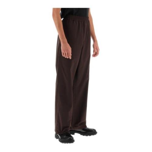 Technische Canvas Rechte Broek Oamc , Brown , Heren