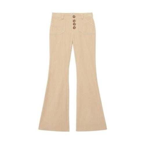 Charlotte Pants Ines De La Fressange Paris , Beige , Dames