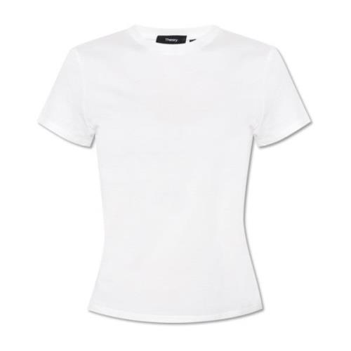 Katoenen T-shirt Theory , White , Dames