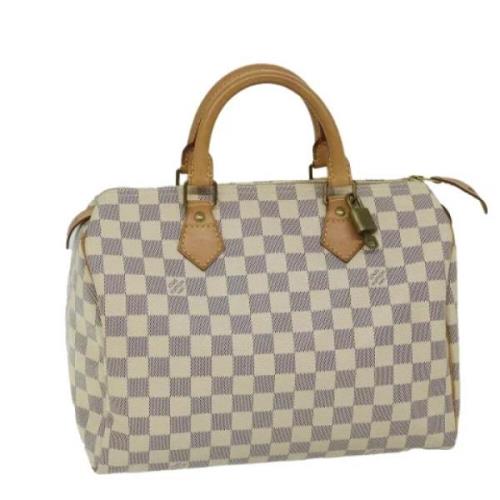 Pre-owned Canvas handbags Louis Vuitton Vintage , White , Dames