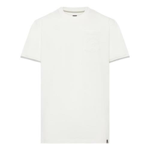 B Katoenmix T-Shirt Boggi Milano , White , Heren