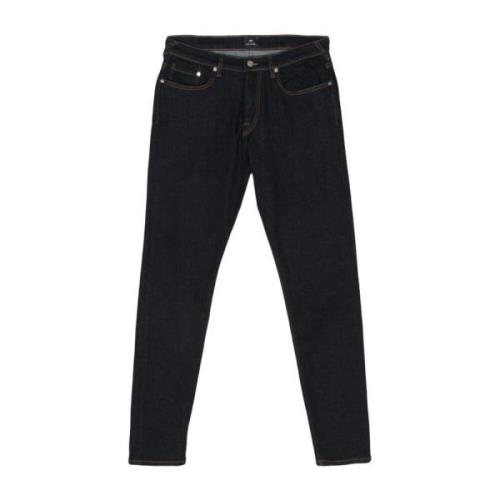 Zwarte Tapered Fit Denim Jeans PS By Paul Smith , Black , Heren