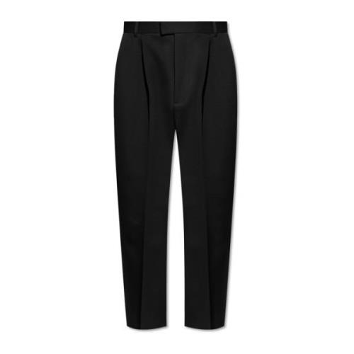 Gekreukelde broek Bottega Veneta , Black , Heren