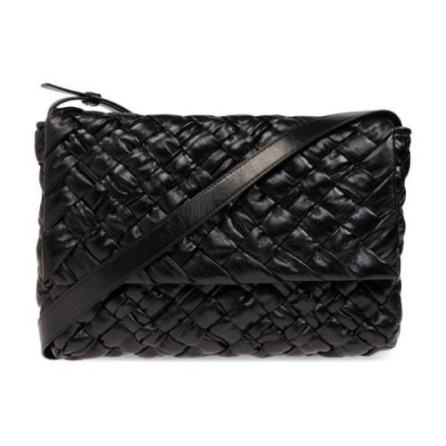 Rumple schoudertas Bottega Veneta , Black , Heren