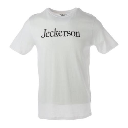 Wit Print T-shirt Korte Mouwen Jeckerson , White , Heren