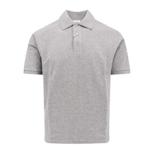 Geborduurde Monogram Poloshirt Saint Laurent , Gray , Heren