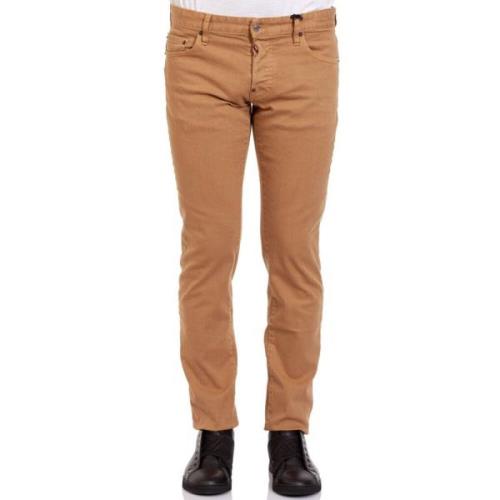 Bruine Denim Jeans Made in Italy Dsquared2 , Brown , Heren