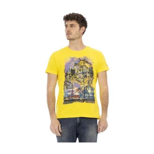 Gele Zonneschijn Korte Mouw T-Shirt Trussardi , Yellow , Heren