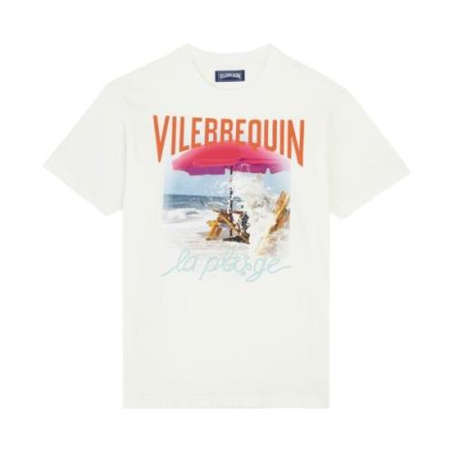 Strandgolf Katoenen T-shirt voor Heren Vilebrequin , White , Heren