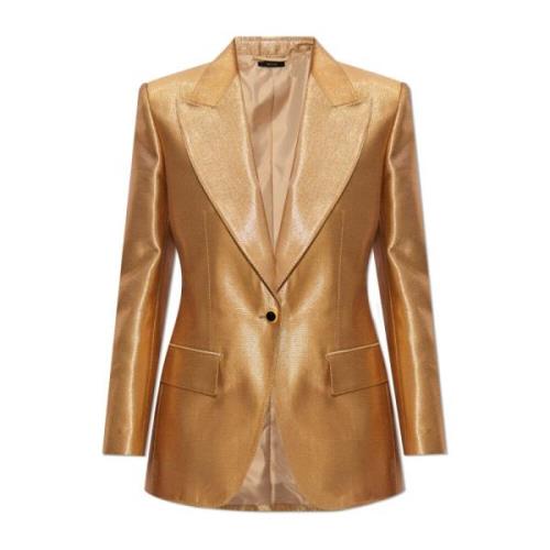 Blazer met gesloten revers Tom Ford , Yellow , Dames