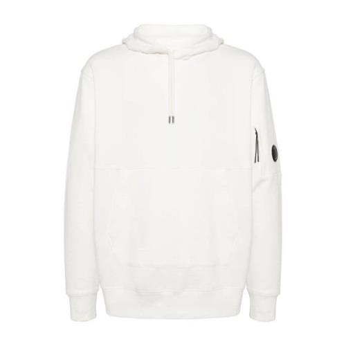 Witte Katoenen Sweater met Lens Detail C.p. Company , White , Heren