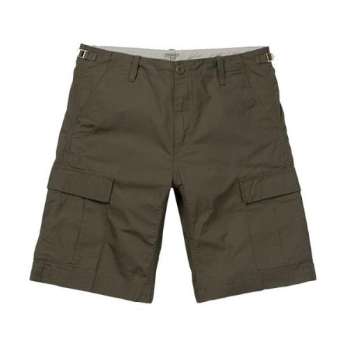 Bruine Aviation Style Casual Shorts Carhartt Wip , Green , Heren