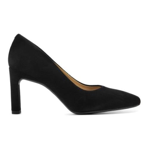 Zwarte Suède Pumps Unisa , Black , Dames