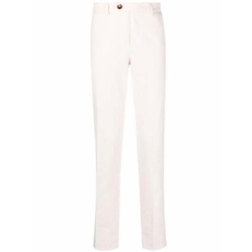 Katoenen Straight Leg Broek Brunello Cucinelli , White , Heren