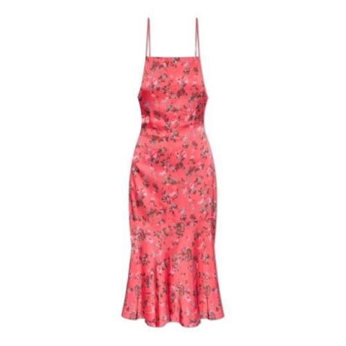 Bloemenpatroon jurk Ganni , Pink , Dames