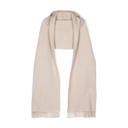 Capuchon Wol Kasjmier Sjaal Beige Brunello Cucinelli , Beige , Dames