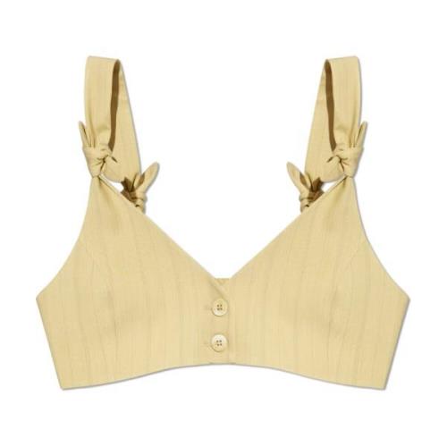 Korte top Ganni , Beige , Dames