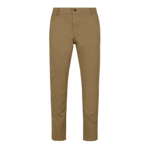 Slim Fit Piqué Chino Broek BomBoogie , Beige , Heren