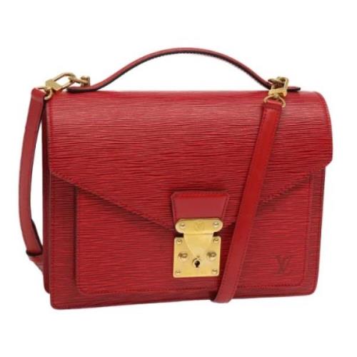 Pre-owned Leather handbags Louis Vuitton Vintage , Red , Dames