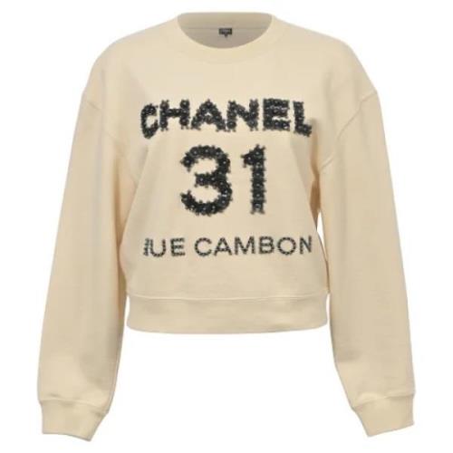 Pre-owned Cotton tops Chanel Vintage , Beige , Dames