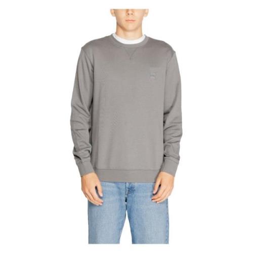 Heren Sweatshirt Herfst/Winter Collectie Katoen Hugo Boss , Gray , Her...