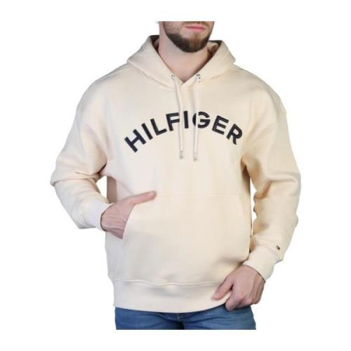 Heren Katoenmix Hoodie Tommy Hilfiger , Beige , Heren