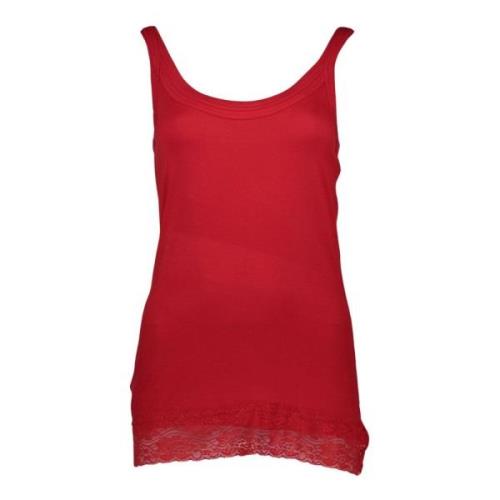 Rode Kant Tank Top Silvian Heach , Red , Dames